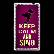 Coque Nokia Lumia 625 Keep Calm and Sing Rose