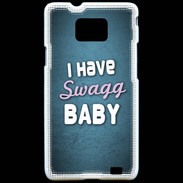 Coque Samsung Galaxy S2 I have Swag bleu ZG