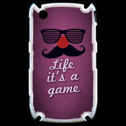 Coque Blackberry 8520 Life It's a game Rose ZG