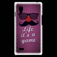 Coque LG Optimus L9 Life It's a game Rose ZG