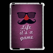 Coque iPad 2/3 Life It's a game Rose ZG