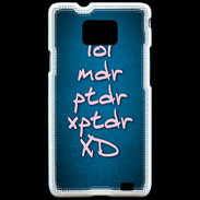 Coque Samsung Galaxy S2 LOL MDR bleu ZG