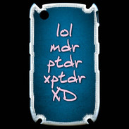 Coque Blackberry 8520 LOL MDR bleu ZG