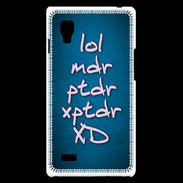 Coque LG Optimus L9 LOL MDR bleu ZG