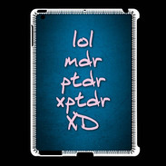 Coque iPad 2/3 LOL MDR bleu ZG