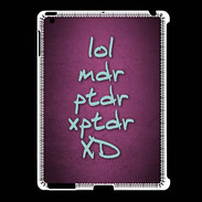 Coque iPad 2/3 LOL MDR Rose ZG
