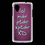 Coque LG Nexus 5 LOL MDR Rose ZG