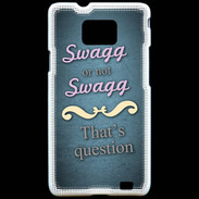 Coque Samsung Galaxy S2 Swag or Not bleu ZG