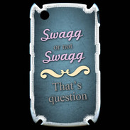 Coque Blackberry 8520 Swag or Not bleu ZG
