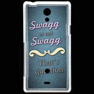Coque Sony Xperia T Swag or Not bleu ZG