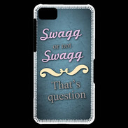 Coque Blackberry Z10 Swag or Not bleu ZG