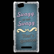 Coque Sony Xperia M Swag or Not bleu ZG