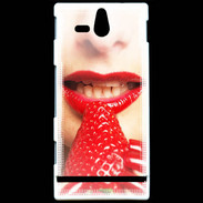 Coque Sony Xperia U Plaisir et fraise PR