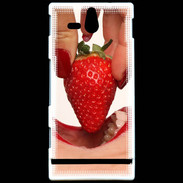 Coque Sony Xperia U Plaisir et fraise PR10