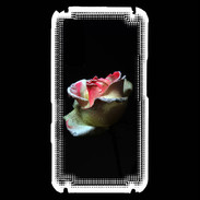 Coque Samsung Player One Belle rose sur fond noir PR