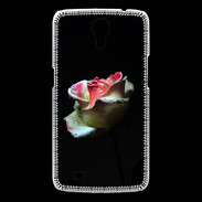 Coque Samsung Galaxy Mega Belle rose sur fond noir PR