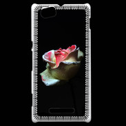Coque Sony Xperia M Belle rose sur fond noir PR