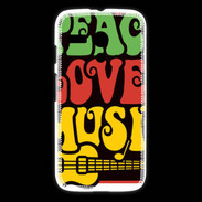 Coque Motorola G Peace Love Music