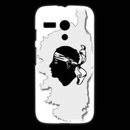 Coque Motorola G Carte de la Corse avec tête 5