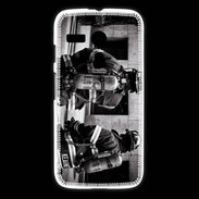 Coque Motorola G Pompiers en noir et blanc