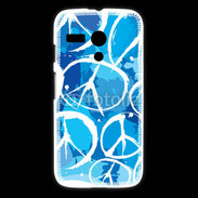 Coque Motorola G Peace and love Bleu