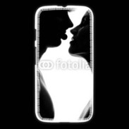 Coque Motorola G Couple d'amoureux en noir et blanc