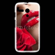 Coque Motorola G Bouche et rose glamour