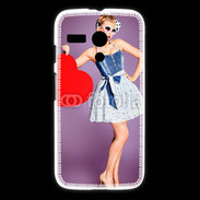 Coque Motorola G femme glamour coeur style betty boop