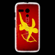 Coque Motorola G Cupidon sur fond rouge