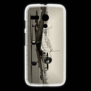Coque Motorola G Avion T6 noir et blanc