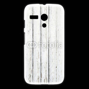 Coque Motorola G Aspect bois blanc vieilli