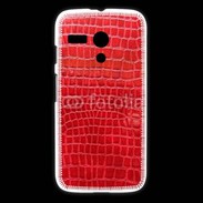 Coque Motorola G Effet crocodile rouge