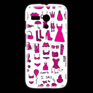 Coque Motorola G Fond fashion rose