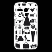 Coque Motorola G Fond fashion noir et blanc 2