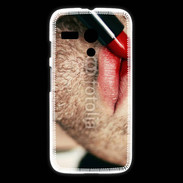 Coque Motorola G bouche homme rouge