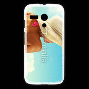 Coque Motorola G Femme à chapeau de plage