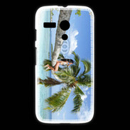 Coque Motorola G Palmier et charme sur la plage