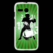 Coque Motorola G Illustration football américain sur fond vert