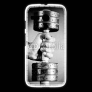 Coque Motorola G Passion Musculation en noir et blanc