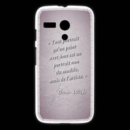 Coque Motorola G Portrait Ame Rose Citation Oscar Wilde