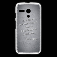 Coque Motorola G Public génie Noir Citation Oscar Wilde