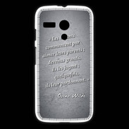 Coque Motorola G Enfants parents Noir Citation Oscar Wilde