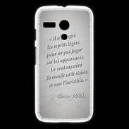 Coque Motorola G Esprits légers Gris Citation Oscar Wilde