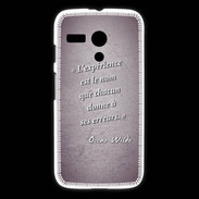 Coque Motorola G Expérience Violet Citation Oscar Wilde