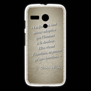 Coque Motorola G Femmes émotions Sepia Citation Oscar Wilde