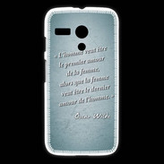 Coque Motorola G Homme veut Turquoise Citation Oscar Wilde