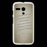 Coque Motorola G Homme veut Sepia Citation Oscar Wilde