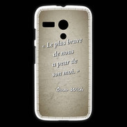 Coque Motorola G Brave Sepia Citation Oscar Wilde