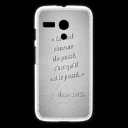 Coque Motorola G Charme passé Gris Citation Oscar Wilde