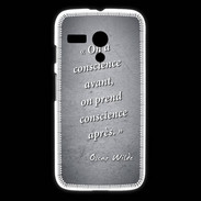 Coque Motorola G Conscience Noir Citation Oscar Wilde